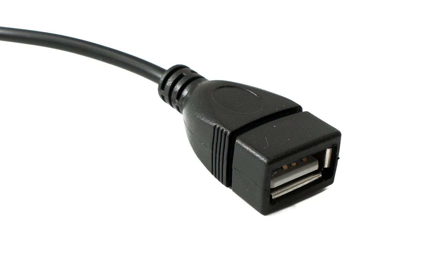 SYSTEM-S USB 2.0 Kabel 30 cm Typ A Stecker zu Buchse Schalter Winkel Up Angled