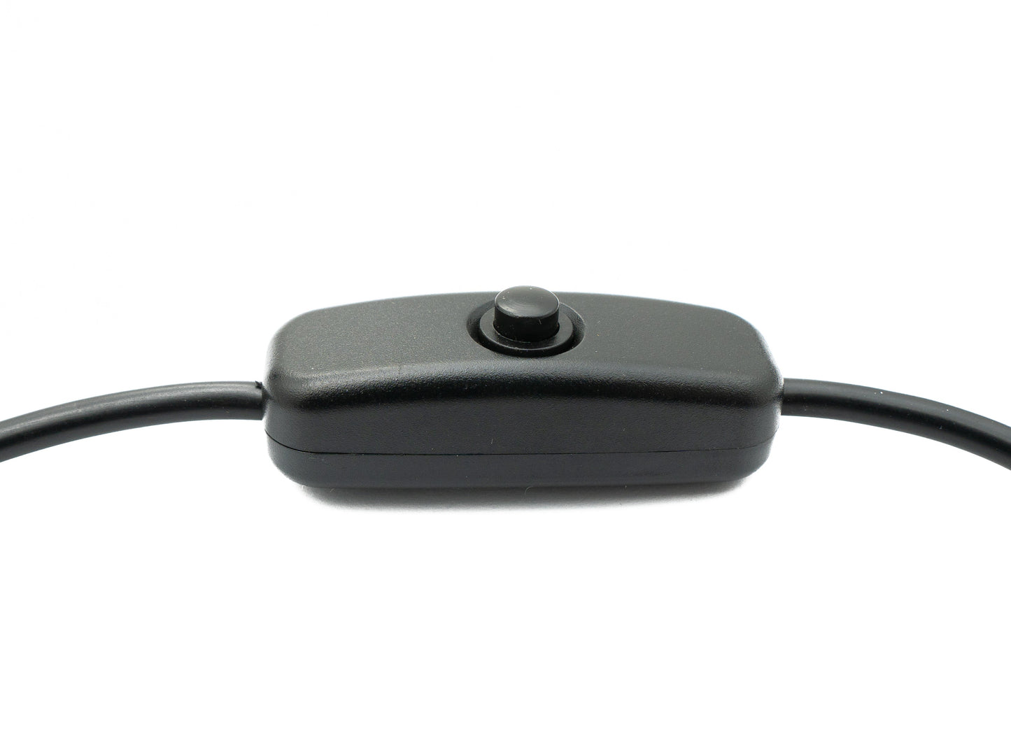SYSTEM-S USB 2.0 snúra 30 cm Micro B karlkyns í kvenkyns rofi í svörtu