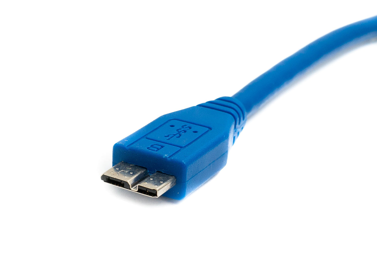 SYSTEM-S USB 3.0 snúra 30 cm Tegund B kvenkyns í Micro B karlkyns 5 Gbit/s í bláu