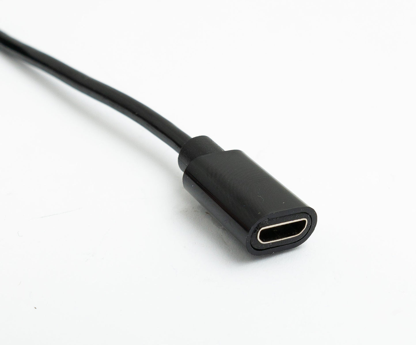 SYSTEM-S USB 2.0 snúra 100 cm Micro B karlkyns í kvenkyns spíral í svörtu