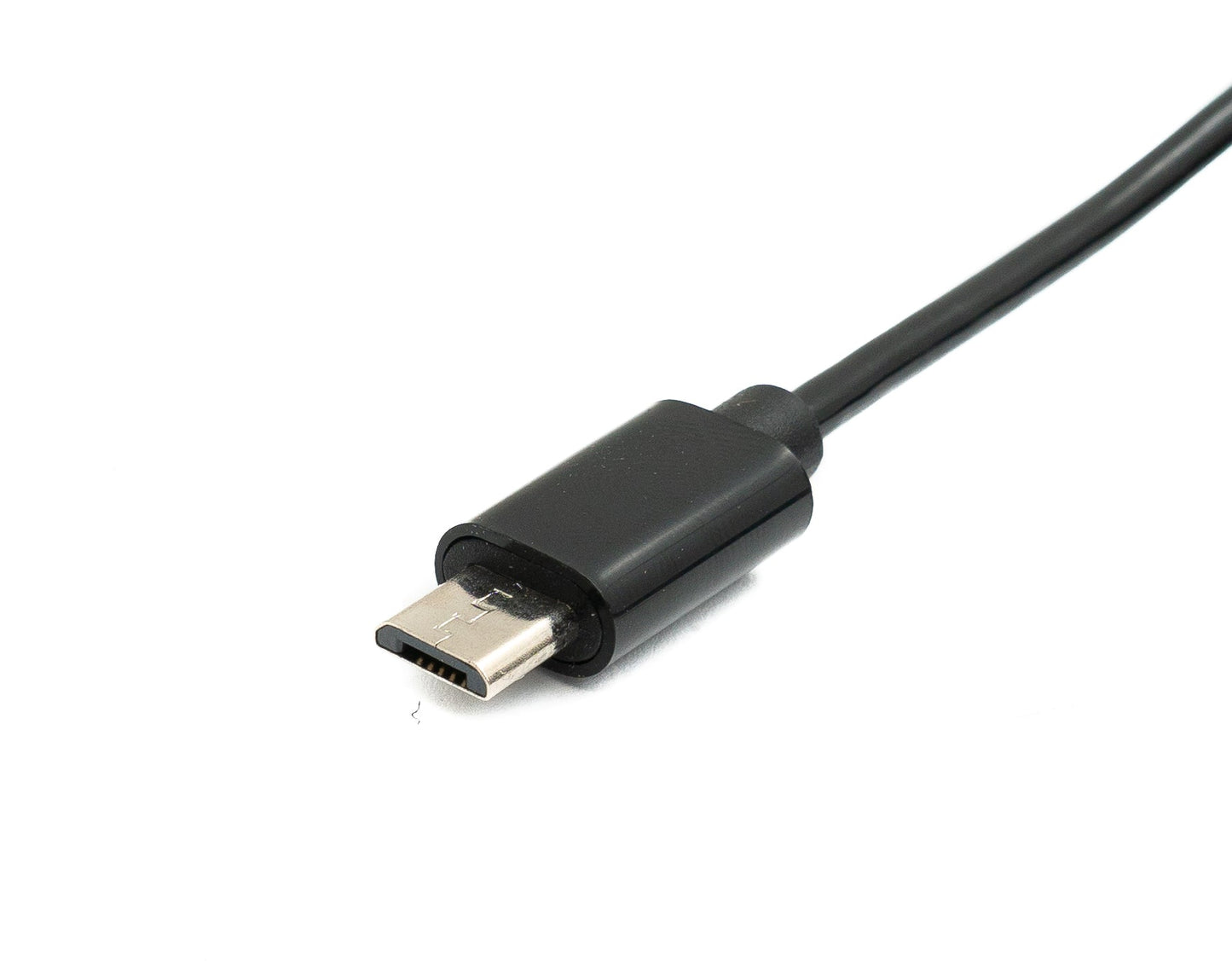 SYSTEM-S USB 2.0 snúra 100 cm Micro B karlkyns í kvenkyns spíral í svörtu