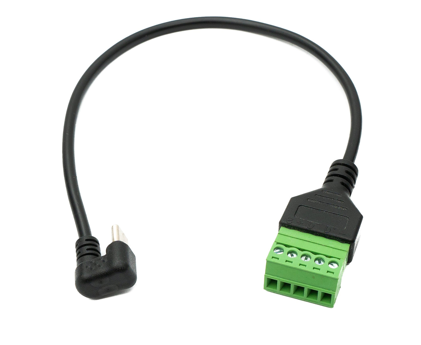 SYSTEM-S USB 3.1 snúra 30 cm tengi af gerð C í 5 pinna tengiklemma U-snúningur með 180° horni
