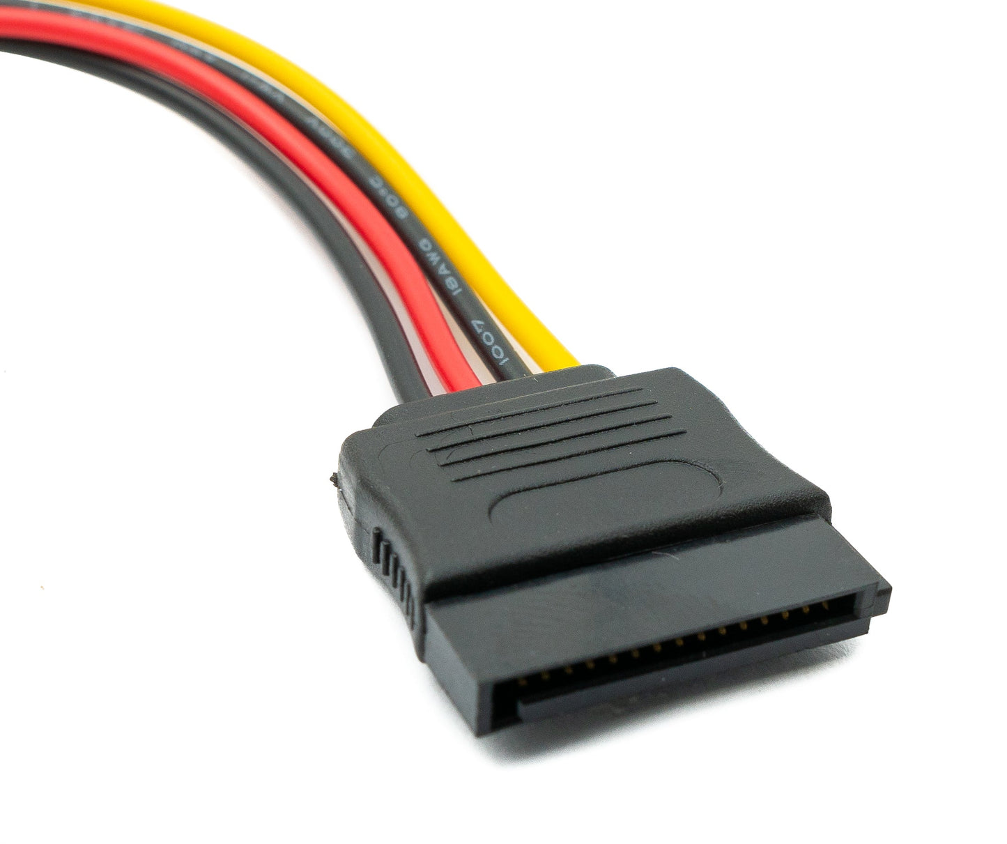 SYSTEM-S SATA Kabel 20 cm 15Pin Buchse zu IDE 4Pin Molex Buchse für Festplatte Laufwerke