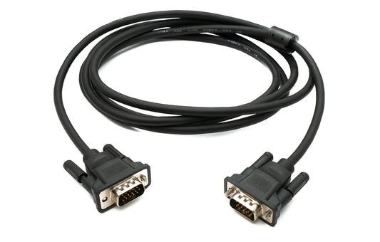 SYSTEM-S VGA Kabel 2 m HD15 Stecker zu Stecker Panel Mount Schraube DSub 15pin