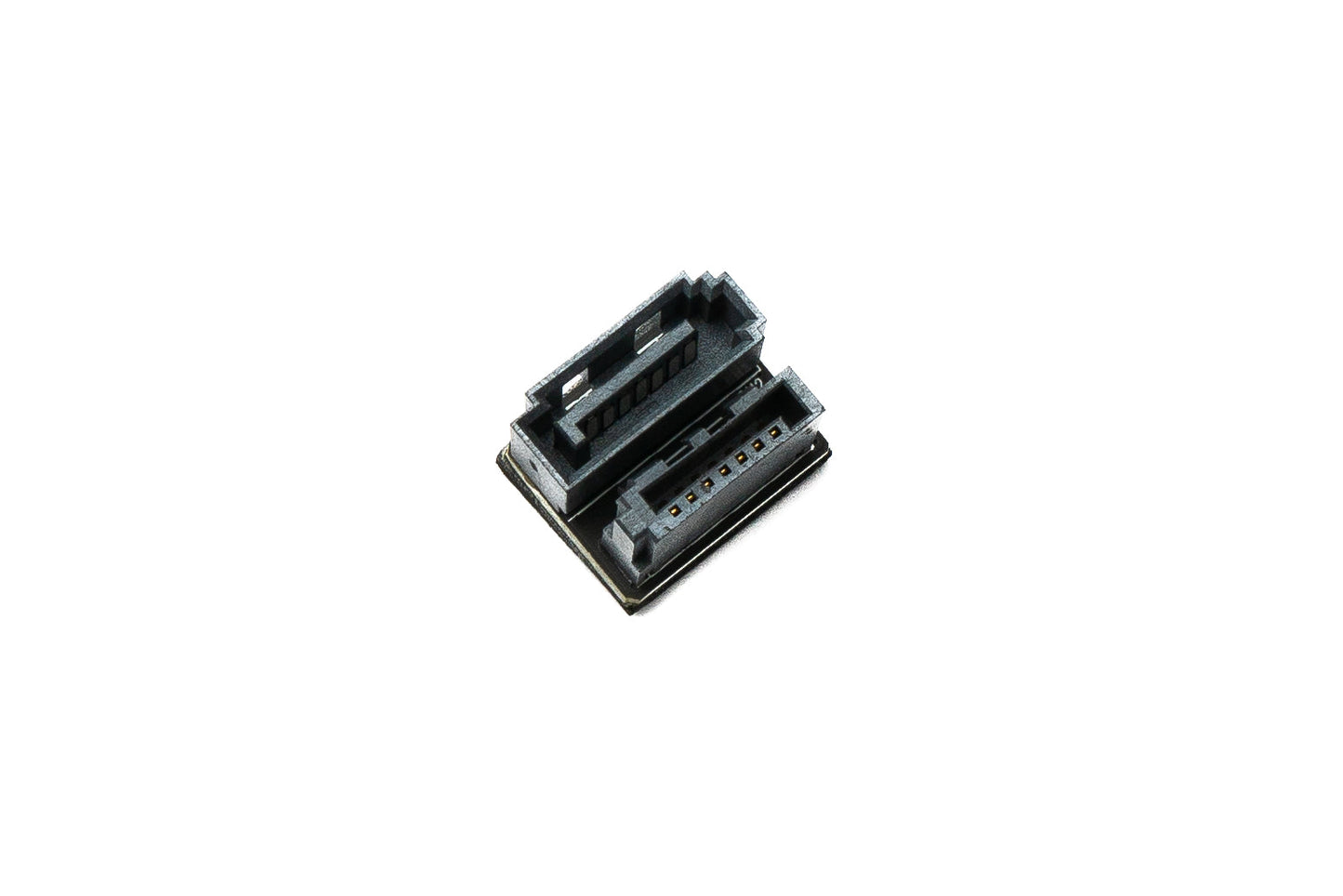SYSTEM-S SATA millistykki 7 pinna kvenkyns í karlkyns snúra 180° U-beygjuhorn fyrir móðurborð SSD HDD