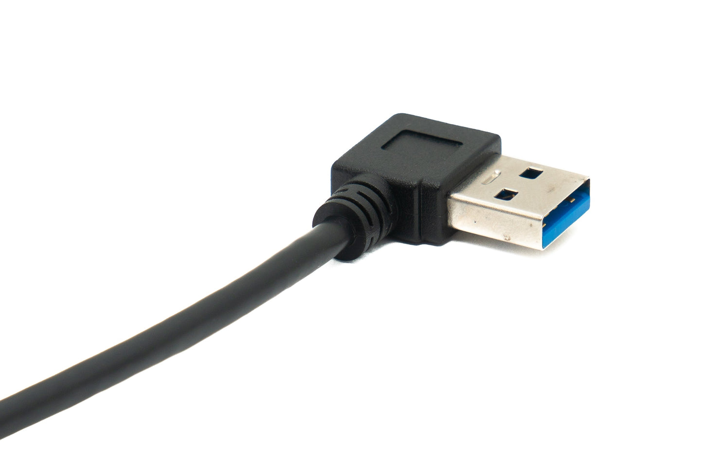 SYSTEM-S USB 3.0 snúra 40 cm Tegund A karlkyns í karlkyns Rétt hornrétt 5 Gbit/s Svart