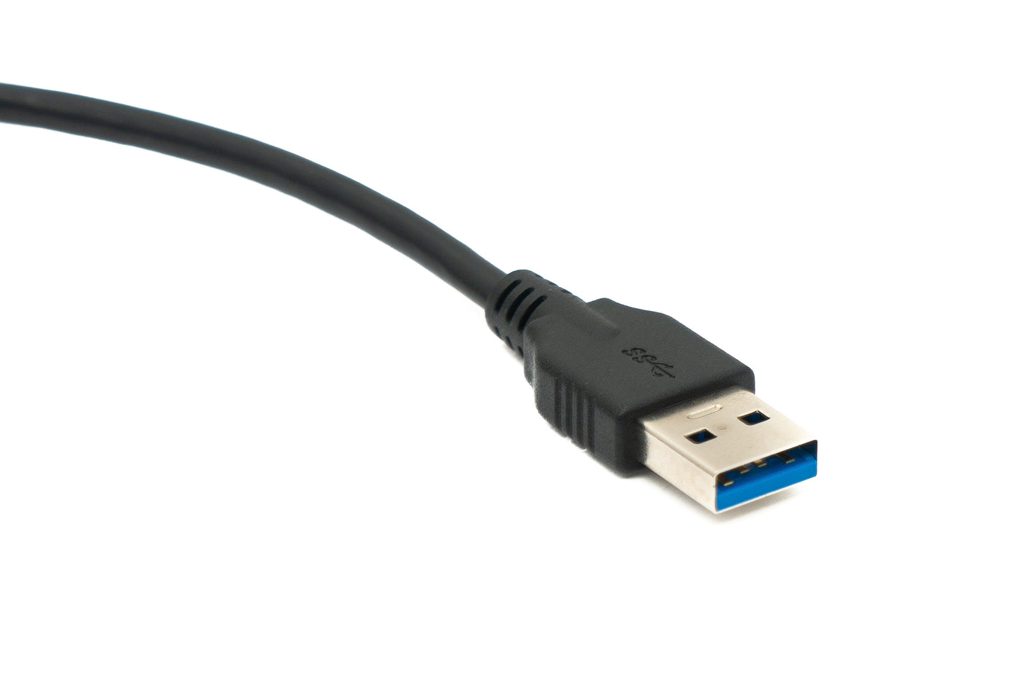 SYSTEM-S USB 3.0 snúra 40 cm Tegund A karlkyns í karlkyns niðurhallað 5 Gbit/s svart
