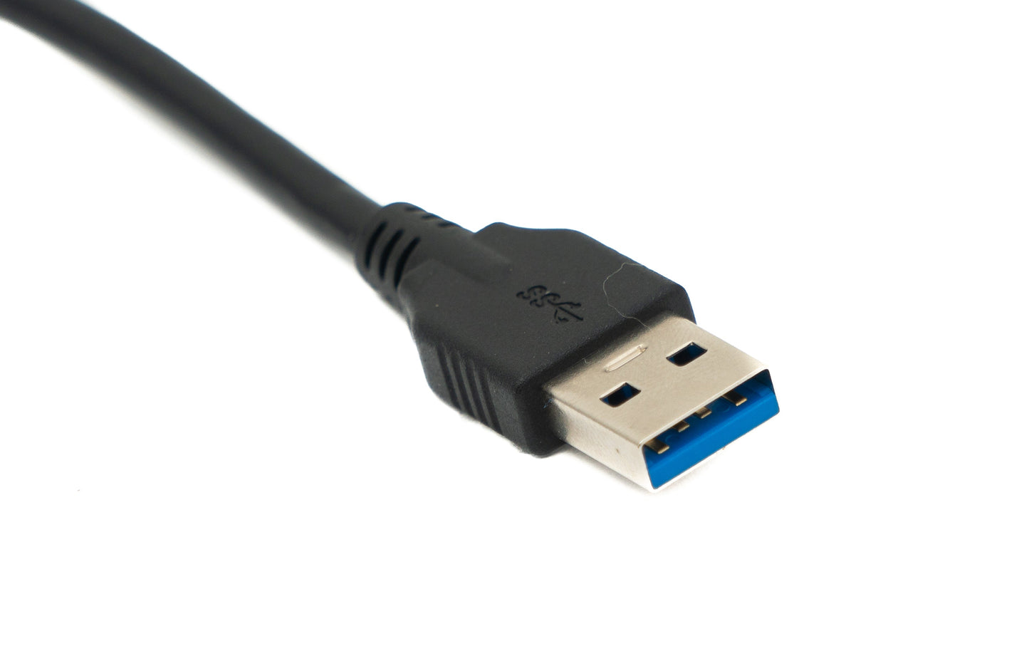 SYSTEM-S USB 3.0 Kabel 40 cm Typ A Stecker zu Stecker Left Angled Winkel 5 Gbit/s Schwarz