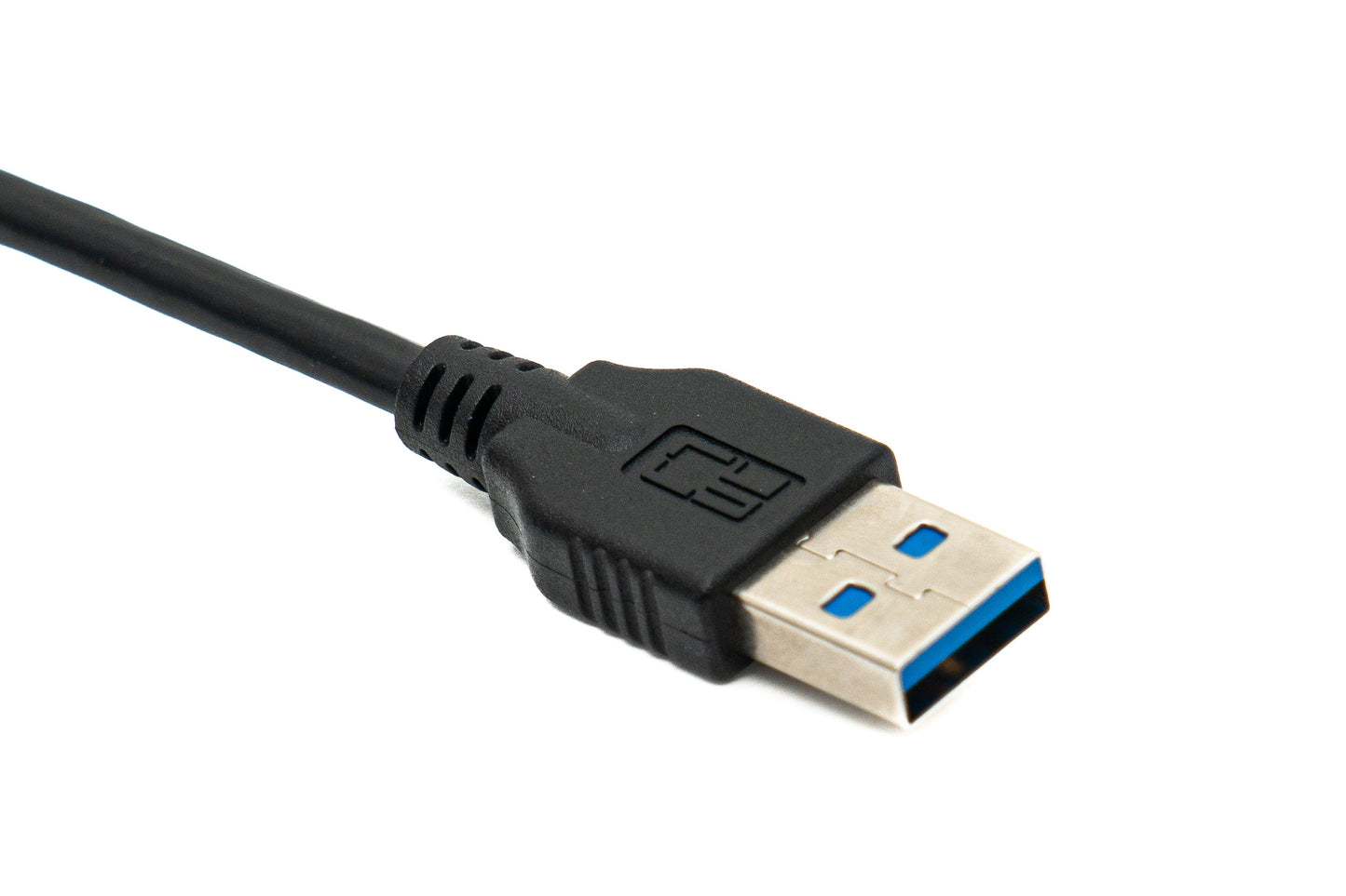 SYSTEM-S USB 3.0 Kabel 40 cm Typ A Stecker zu Stecker Up Angled Winkel 5 Gbit/s Schwarz