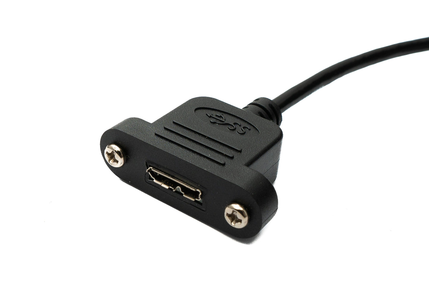 SYSTEM-S USB 3.0 snúra 50 cm Micro B kvenkyns í 3.0 Tegund B karlkyns spjaldfestingarsnúra 5 Gbit/s 100W