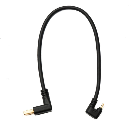 SYSTEM-S USB 3.1 cable 30 cm Type C male to 3.0 A male 180° U Turn angle downward angled adapter 5 Gbit/s 100W