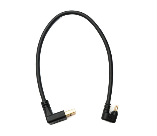 SYSTEM-S USB 3.1 cable 30 cm Type C plug to 3.0 A plug 180° U Turn angle upwards angled adapter 5 Gbit/s 100W