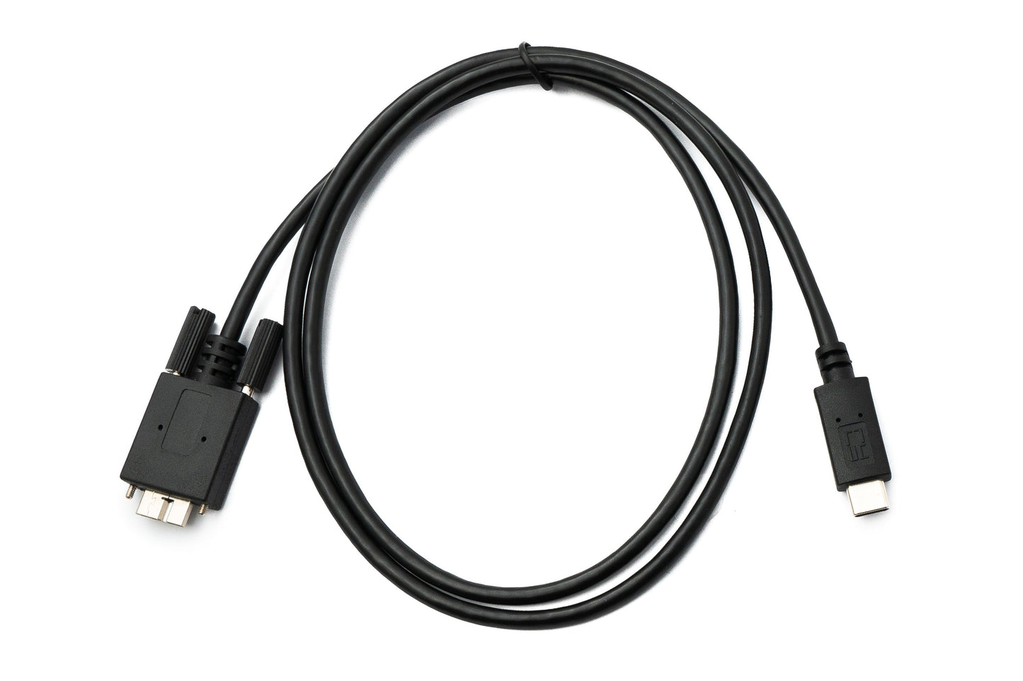SYSTEM-S USB 3.0 snúra 100 cm Micro B tengi í 3.1 Type C tengi fyrir spjaldfestingu með skrúfu, 5 Gbit/s 100W