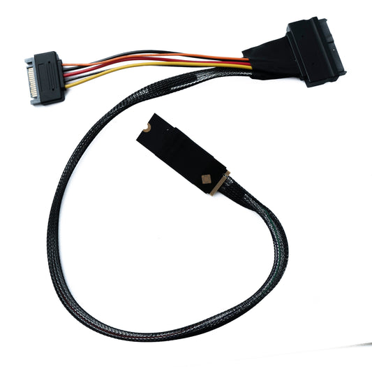 SYSTEM-S M.2 cable 100 cm M-Key to U.2 SFF-8639 NVMe adapter for SSD hard drive motherboard