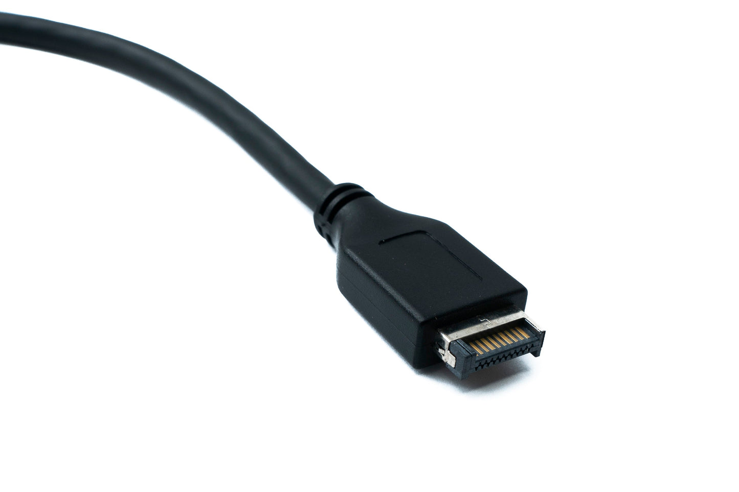SYSTEM-S USB 3.1 snúra 50 cm Tegund E karlkyns í 19 pinna karlkyns móðurborð í svörtu