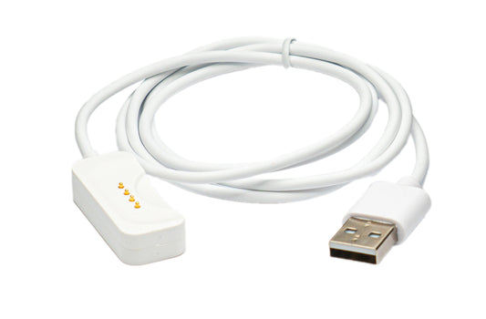USB 2.0 snúra 100 cm fyrir Oppo Watch X snjallúr í hvítu
