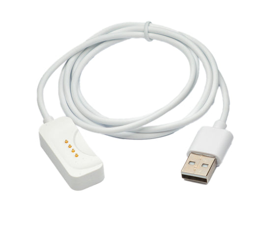 USB 2.0 snúra 100 cm fyrir Oppo Watch X snjallúr í hvítu
