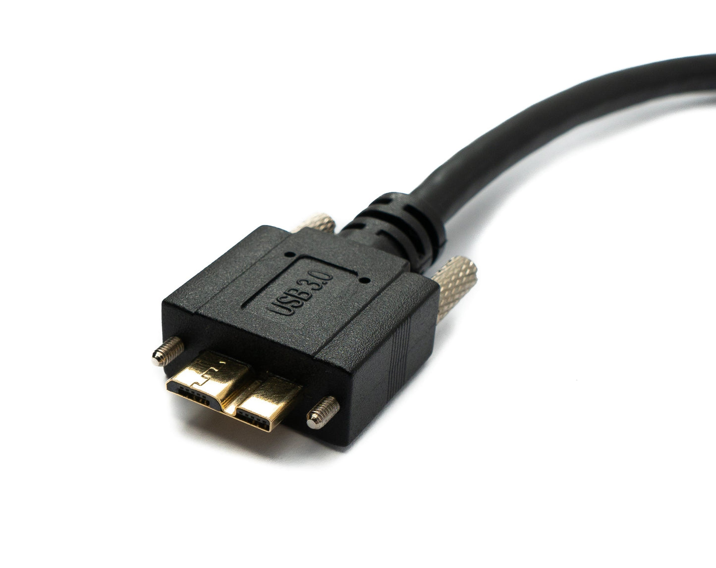 SYSTEM-S USB 3.0 Kabel 30 cm Micro B Stecker zu 3.0 Typ A Stecker Panel Mount Schraube Adapter 5 Gbit/s 100W