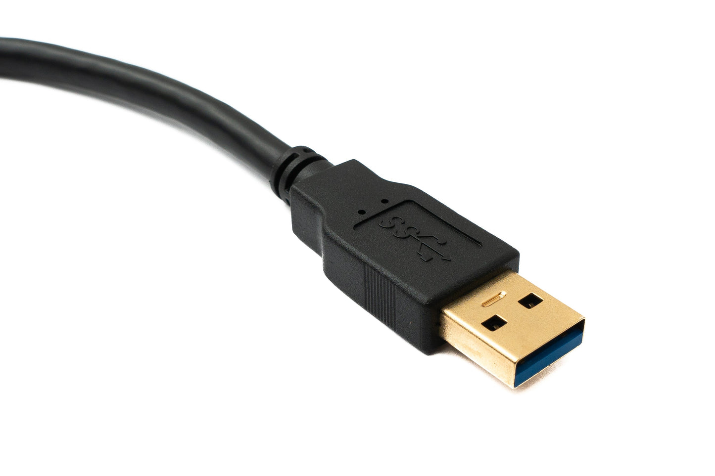 SYSTEM-S USB 3.0 Kabel 30 cm Micro B Stecker zu 3.0 Typ A Stecker Panel Mount Schraube Adapter 5 Gbit/s 100W