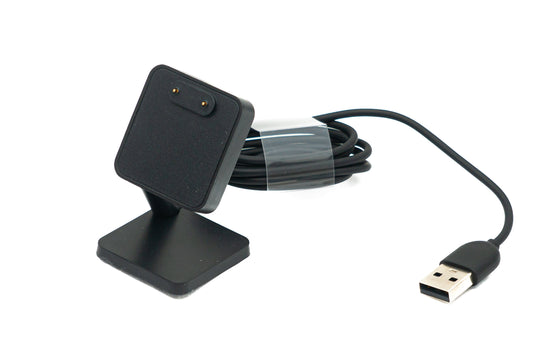 SYSTEM-S USB 2.0 snúra, 100 cm hleðslustöð fyrir Samsung Galaxy Fit3 snjallúr, svört