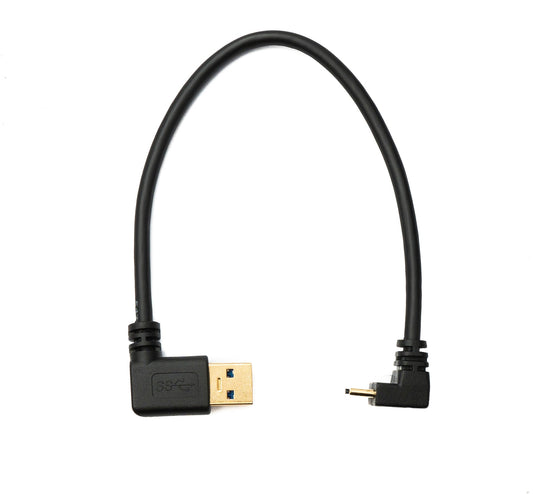 SYSTEM-S USB 3.1 cable 20 cm Type C male to 3.0 A male up down left angled 5 Gbit/s 100W