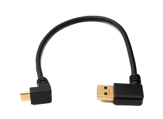 SYSTEM-S USB 3.1 snúra 20 cm Tegund C karlkyns í 3.0 A karlkyns upp niður rétthyrndan 5 Gbit/s 100W