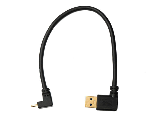 SYSTEM-S USB 3.1 snúra 20 cm Tegund C karlkyns í 3.0 A karlkyns upp niður rétthyrndan 5 Gbit/s 100W