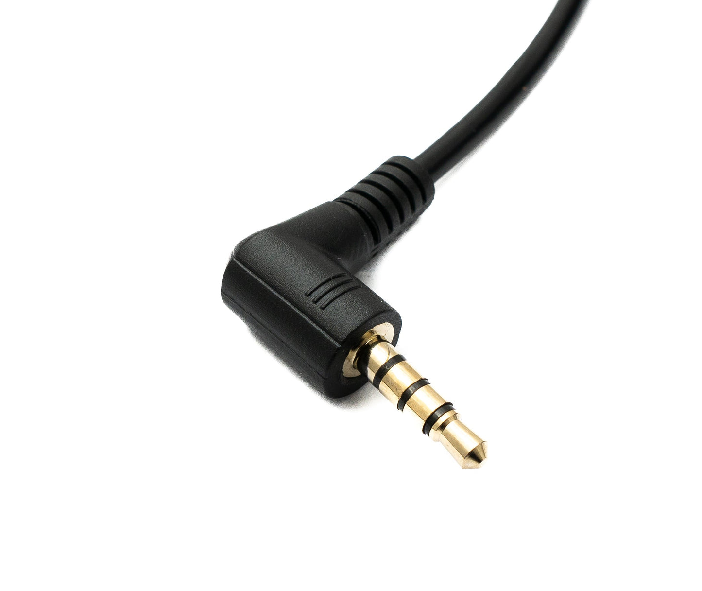 SYSTEM-S Audio Jack Cable 20 cm 3.5 mm 4-pin plug to 3-pin plug Left Right Angled AUX Adapter