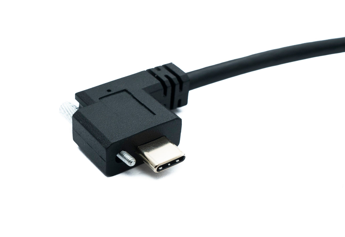 SYSTEM-S USB 3.1 Gen 2 cable 200 cm Type C male to male double screw angled left right 10 Gbit/s
