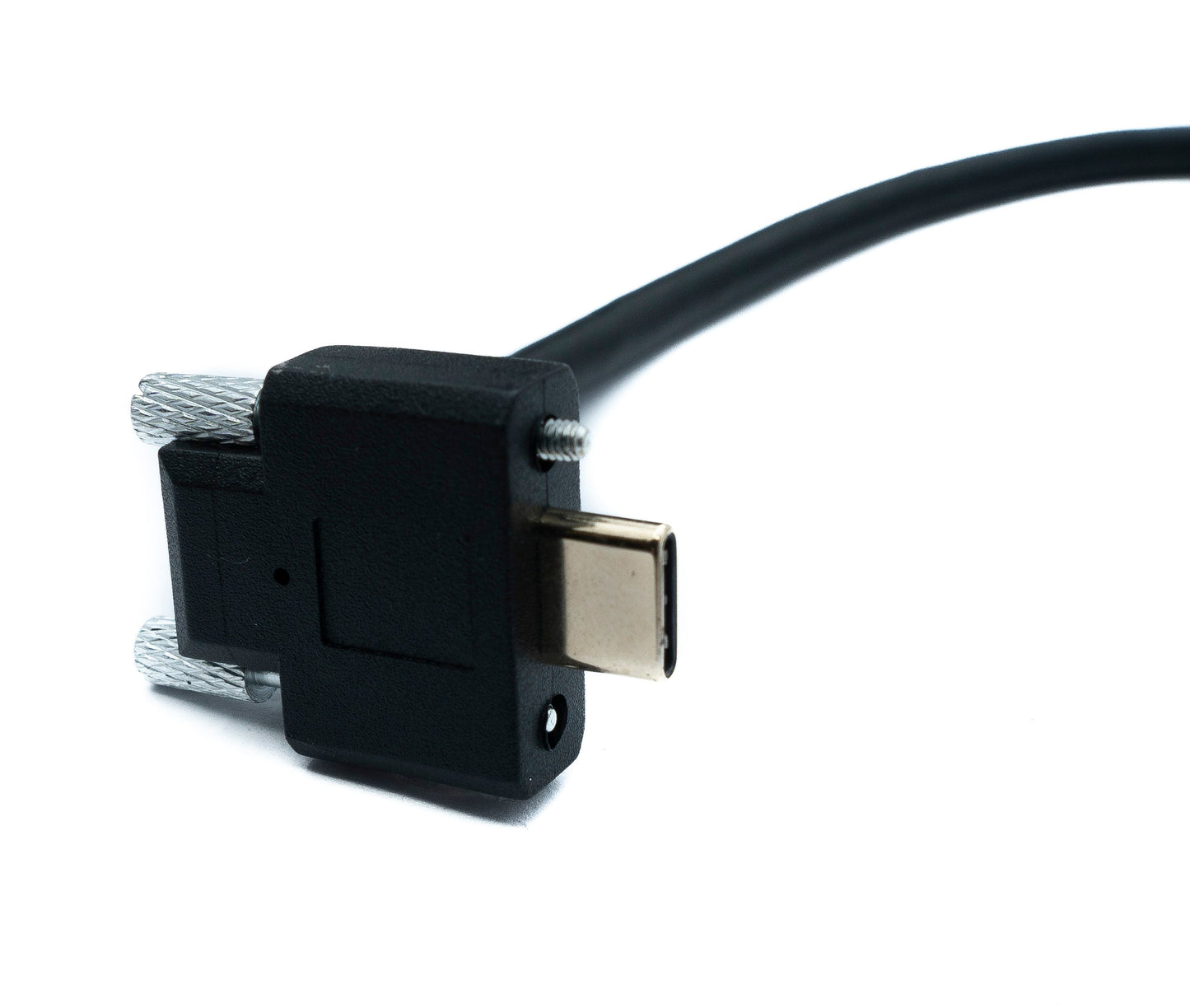 SYSTEM-S USB 3.1 Gen 2 Kabel 30 cm Typ C Stecker zu Stecker Double Screw Winkel Up Down 10 Gbit/s