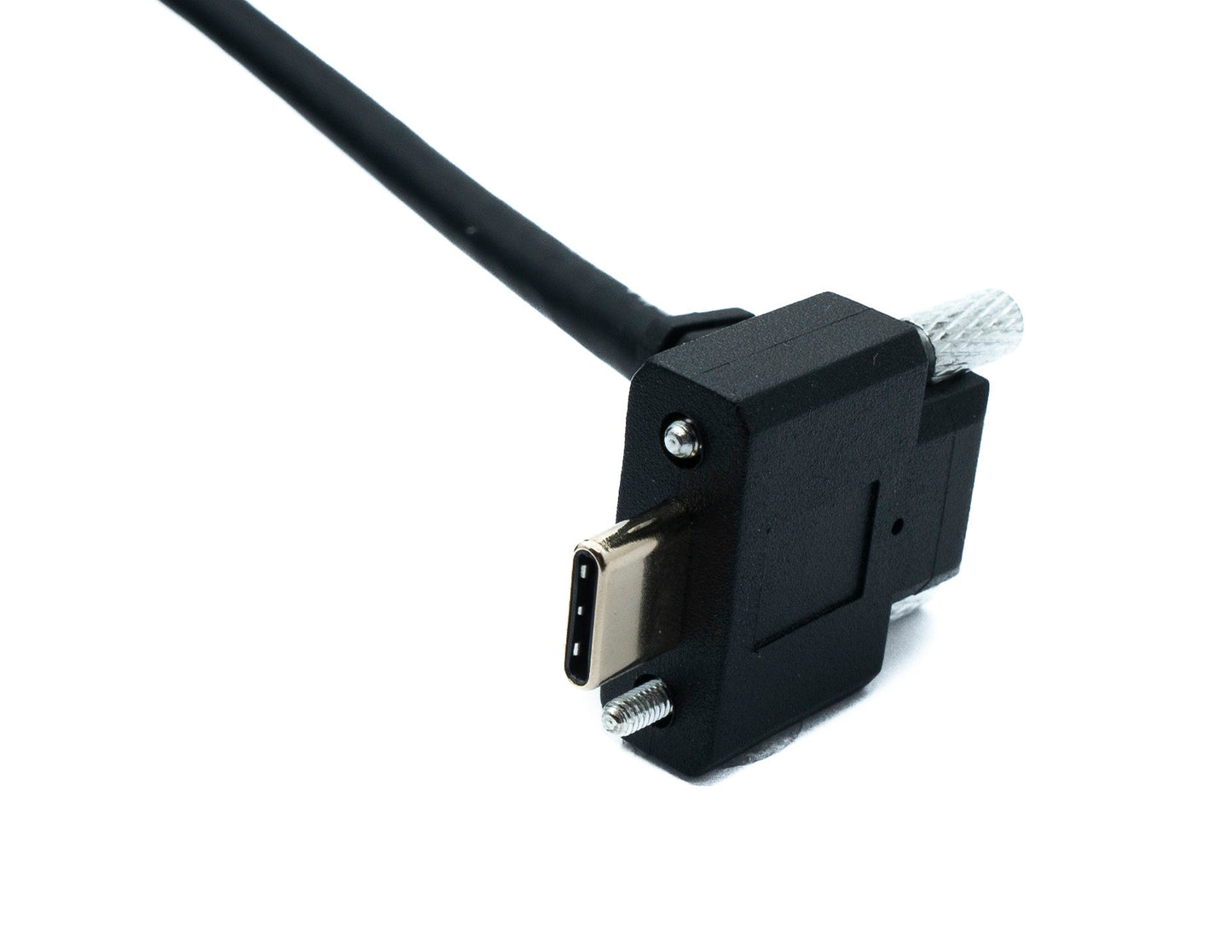 SYSTEM-S USB 3.1 Gen 2 snúra 200 cm Tegund C karlkyns í karlkyns tvöfaldur skrúfusnúningur hallaður upp og niður 10 Gbit/s