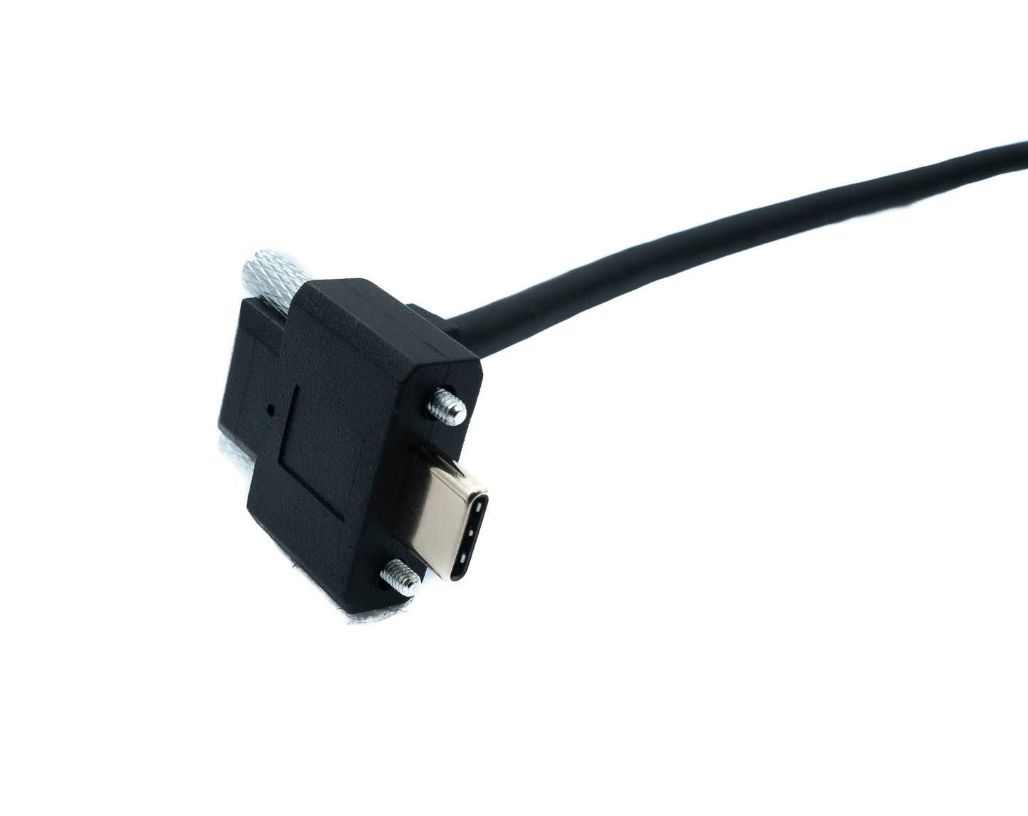 SYSTEM-S USB 3.1 Gen 2 snúra 100 cm Tegund C karlkyns í karlkyns tvöfaldur skrúfusnúningur hallaður upp og niður 10 Gbit/s
