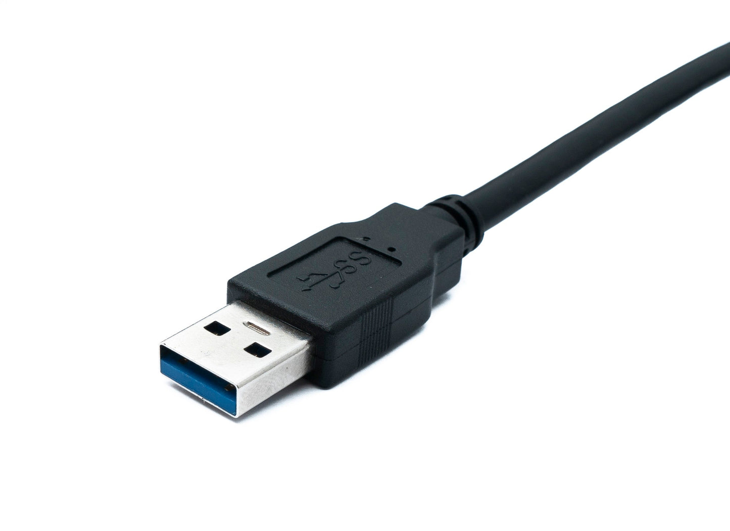 SYSTEM-S USB 3.0 cable 150 cm type B male to A male angled left angled 5 Gbit/s 100W in black