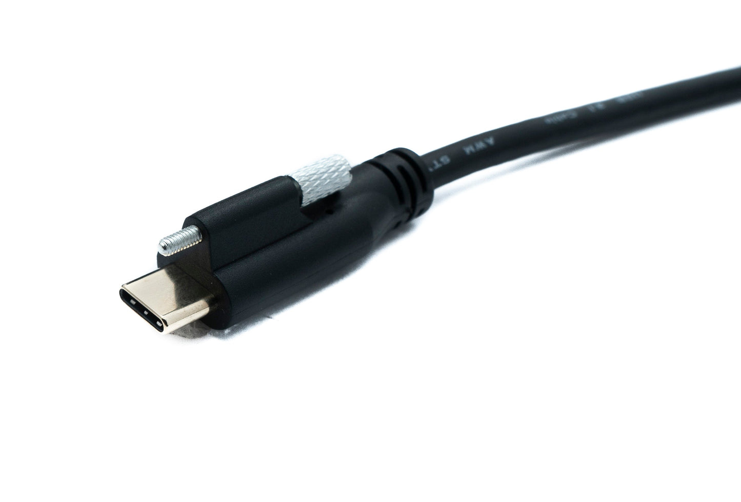 SYSTEM-S USB 3.1 Gen 2 Kabel 100 cm Typ C Stecker zu Stecker Single Screw Winkel Left Right 10 Gbit/s 100W