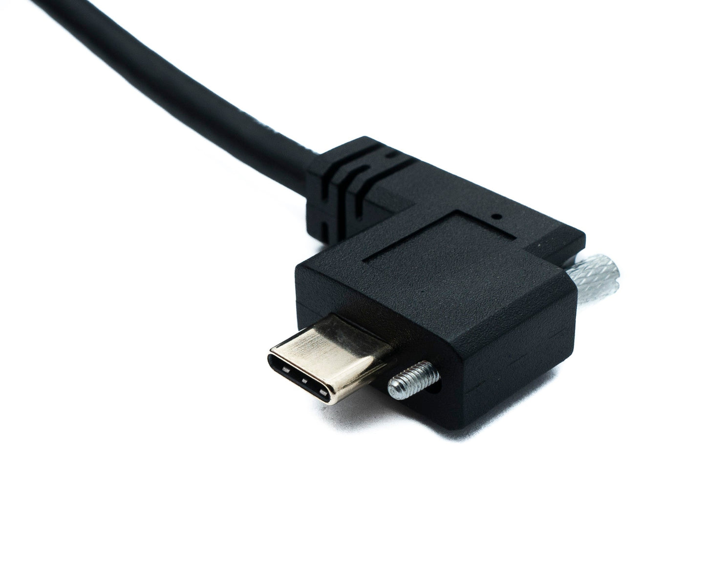 SYSTEM-S USB 3.1 Gen 2 Kabel 100 cm Typ C Stecker zu Stecker Single Screw Winkel Left Right 10 Gbit/s 100W