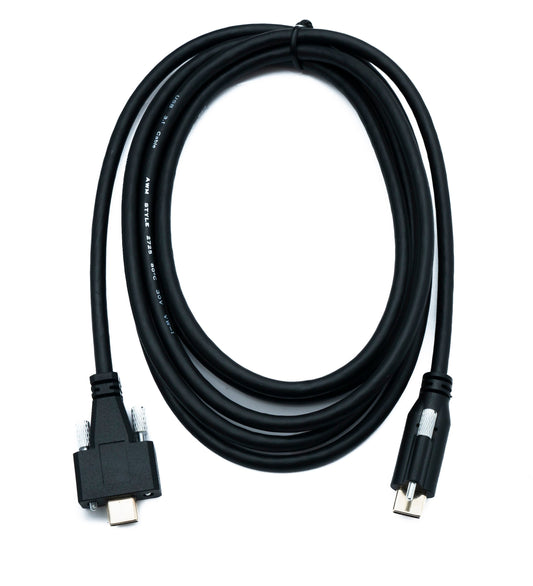 SYSTEM-S USB 3.1 Gen 2 cable 200 cm Type C male to male single double screw 10 Gbit/s 100W