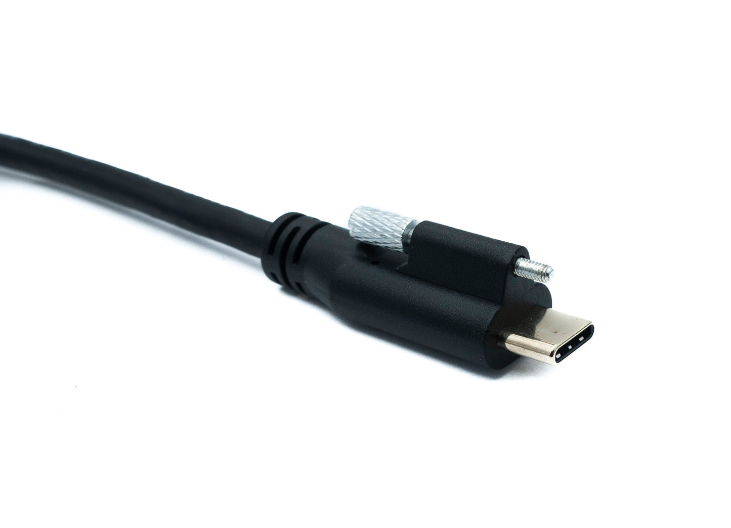 SYSTEM-S USB 3.1 Gen 2 snúra 30 cm Tegund C karlkyns í karlkyns einfaldur tvöfaldur skrúfusnúningur 10 Gbit/s 100W