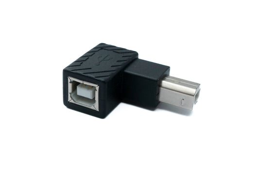 SYSTEM-S USB 2.0 millistykki af gerðinni B karlkyns í kvenkyns rétthyrndur snúra í svörtu
