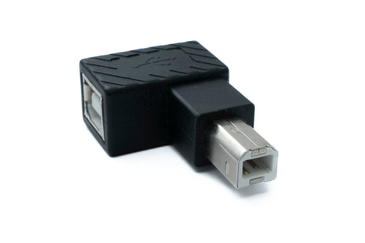 SYSTEM-S USB 2.0 millistykki af gerðinni B karlkyns í kvenkyns rétthyrndur snúra í svörtu