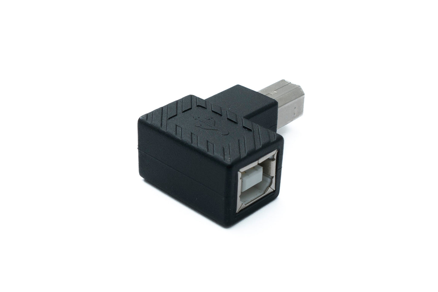 SYSTEM-S USB 2.0 millistykki af gerðinni B karlkyns í kvenkyns rétthyrndur snúra í svörtu