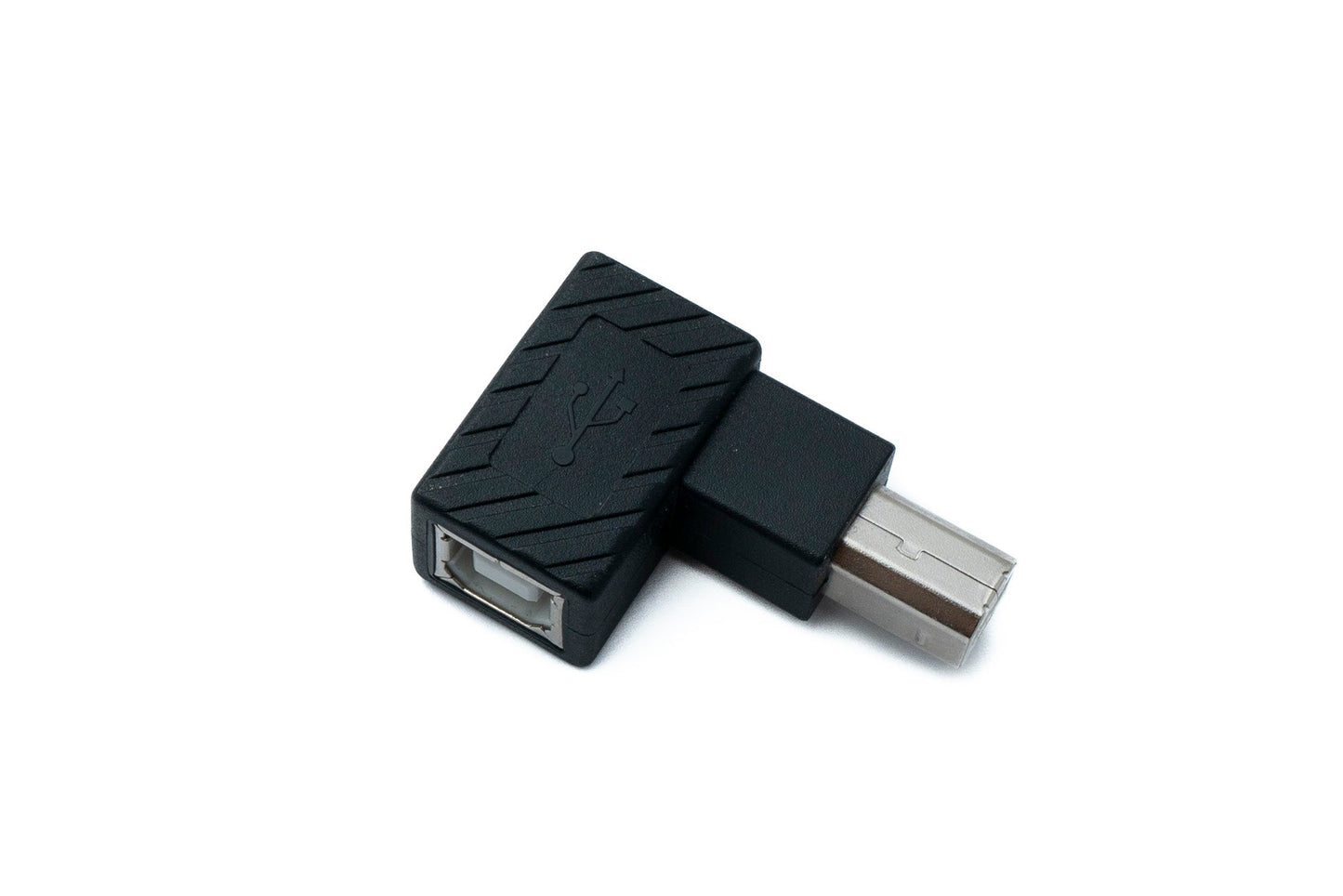 SYSTEM-S USB 2.0 millistykki af gerðinni B karlkyns í kvenkyns rétthyrndur snúra í svörtu