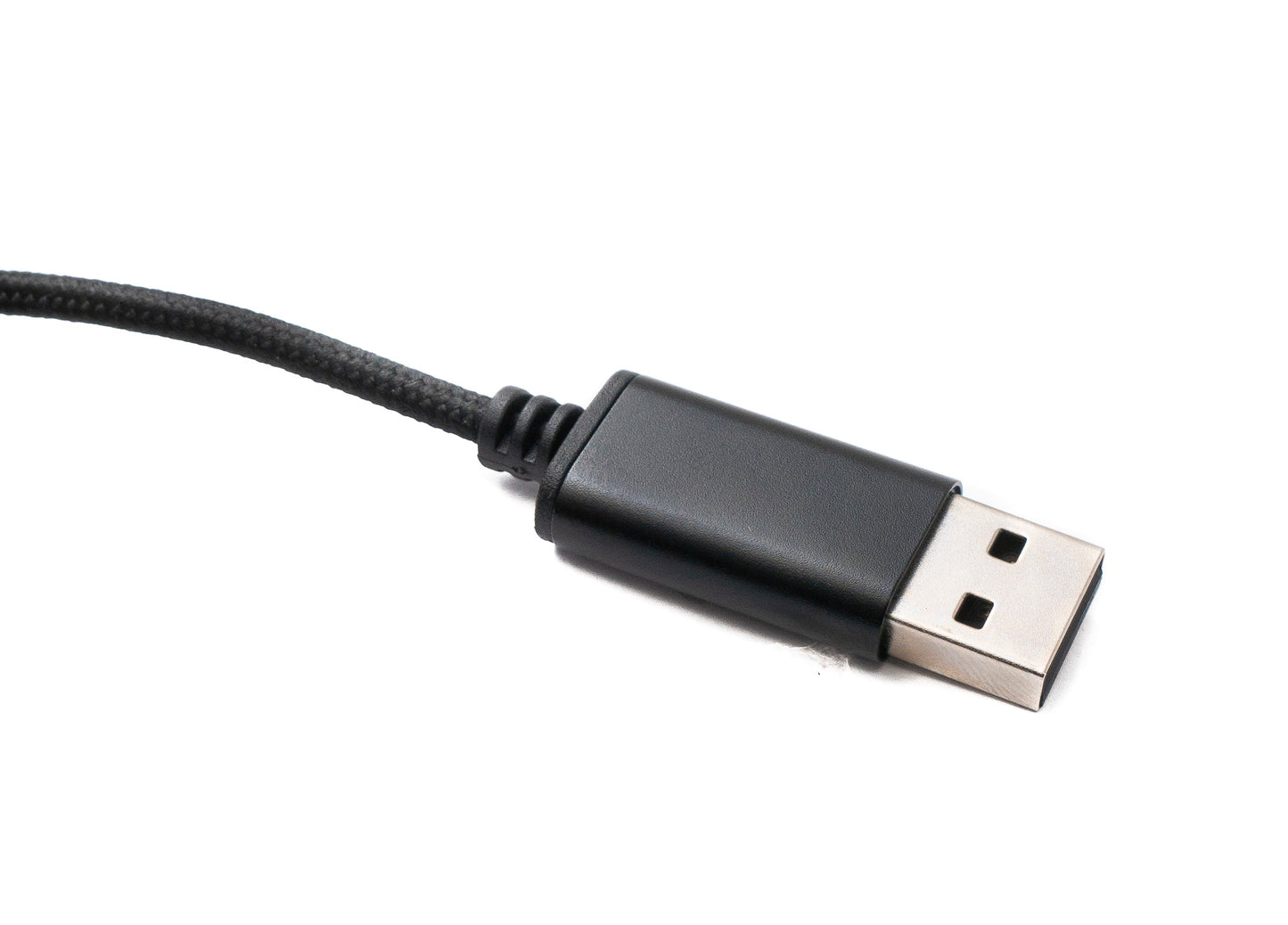SYSTEM-S Audio USB Cable 100 cm 3.5 mm jack socket to 2.0 Type A plug AUX braided Black