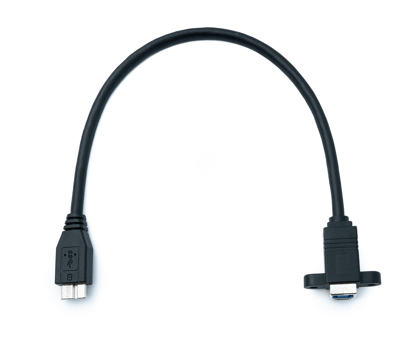 SYSTEM-S USB 3.0 snúra 30 cm Micro B tengi í Type B tengi fyrir veggfestingu