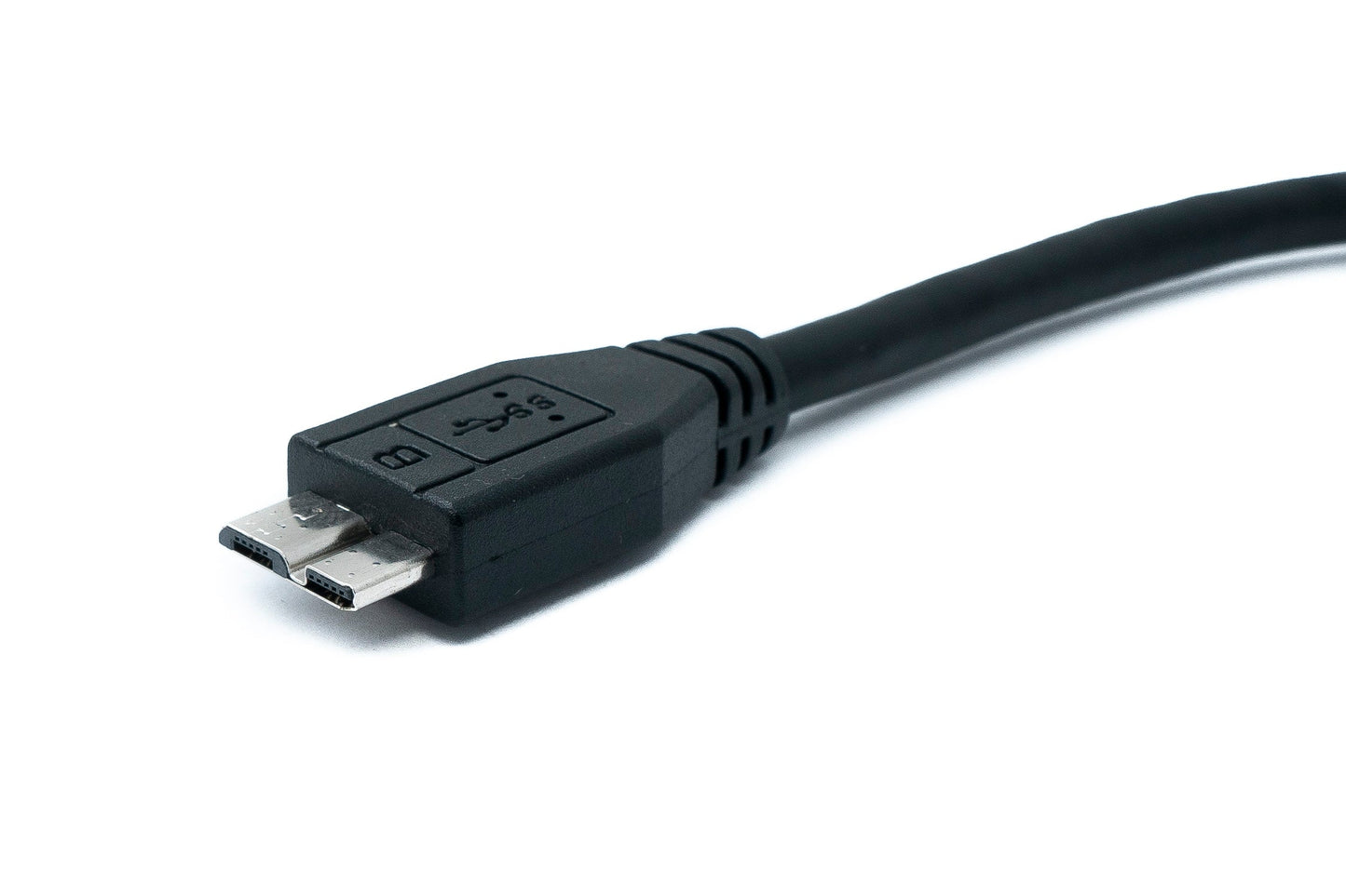 SYSTEM-S USB 3.0 snúra 30 cm Micro B tengi í Type B tengi fyrir veggfestingu