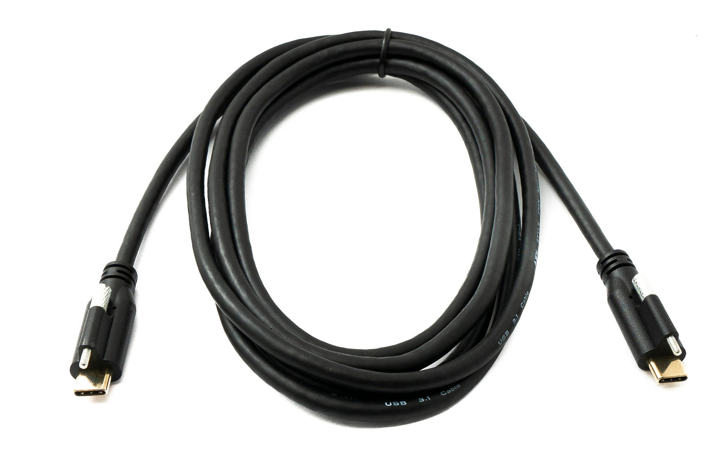 SYSTEM-S USB 3.1 Gen 2 snúra 2 m Tegund C karlkyns í karlkyns tengi fyrir spjaldfestingu 10 Gbit/s 100W