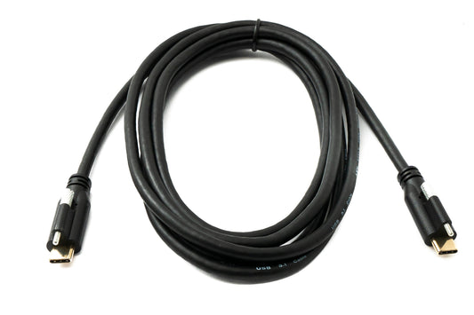 SYSTEM-S USB 3.1 Gen 2 snúra 2 m Tegund C karlkyns í karlkyns tengi fyrir spjaldfestingu 10 Gbit/s 100W