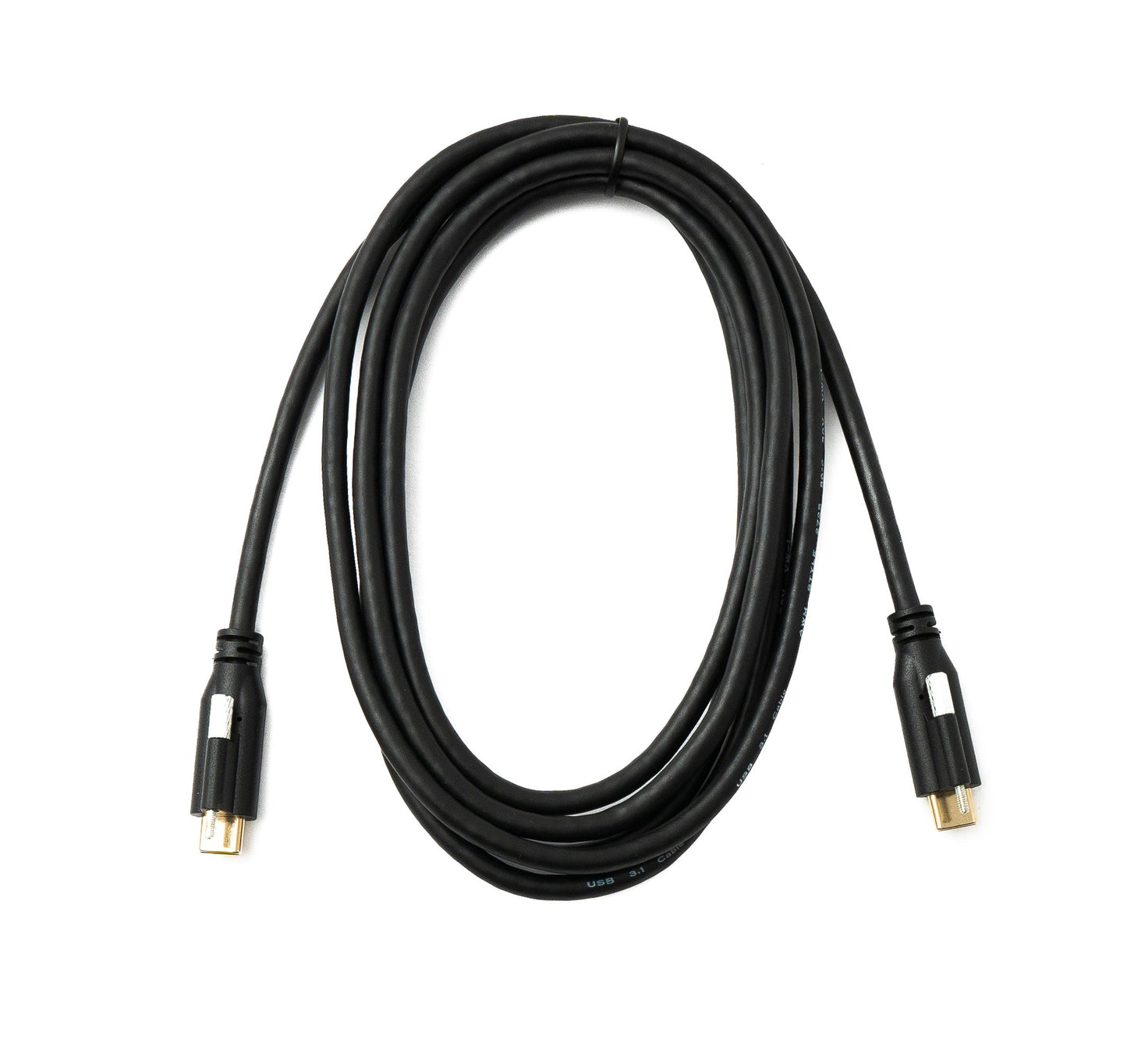 SYSTEM-S USB 3.1 Gen 2 snúra 2 m Tegund C karlkyns í karlkyns tengi fyrir spjaldfestingu 10 Gbit/s 100W