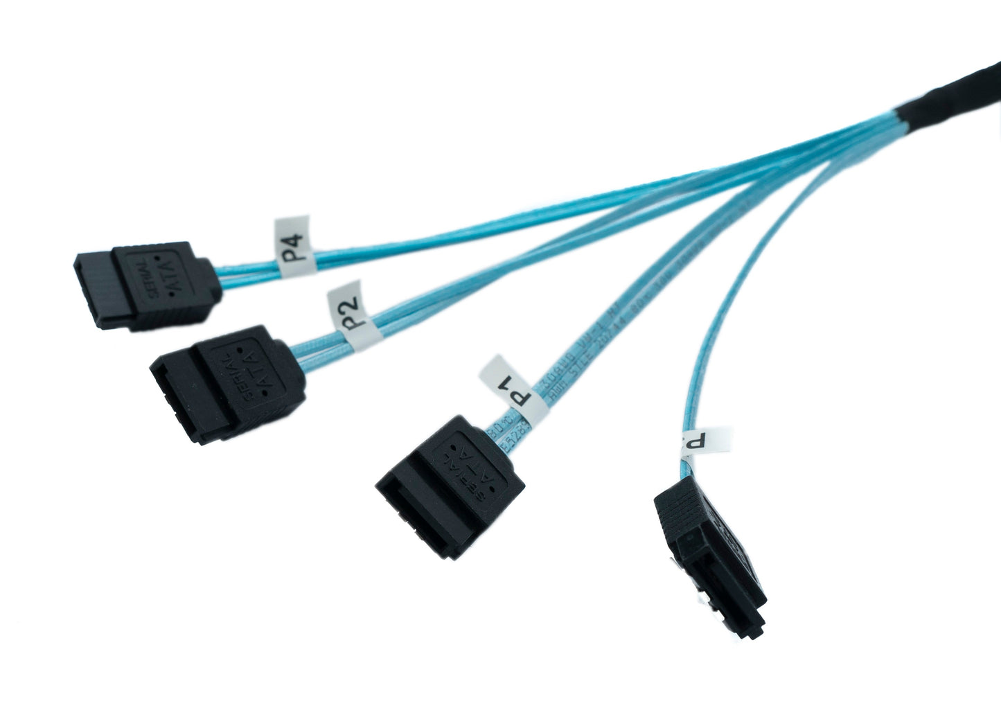 SYSTEM-S SFF-8087 kapall 100 cm 4x SATA 7 pinna karlkyns í 4x karlkyns fyrir RAID harða disk móðurborð