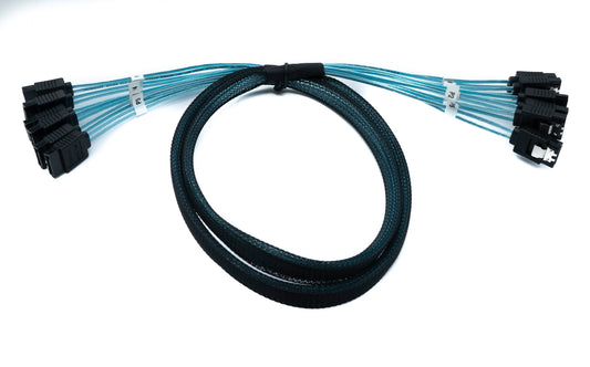 SYSTEM-S SFF-8087 kapall 100 cm 6x SATA 7 pinna karlkyns í 6x karlkyns fyrir RAID harða disk móðurborð