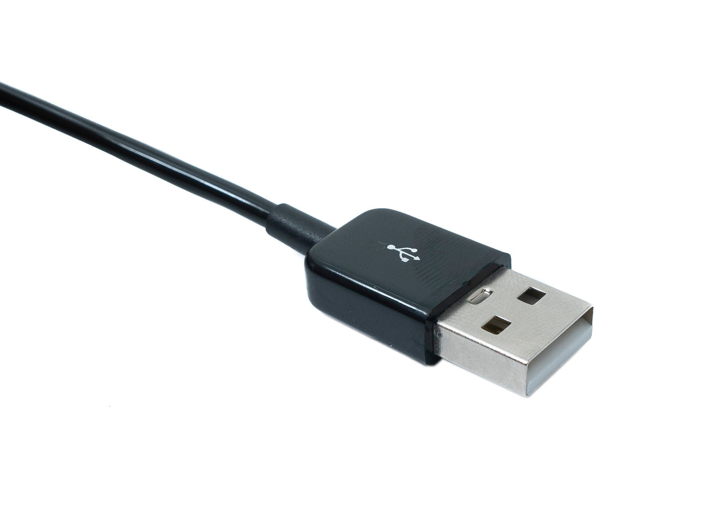 SYSTEM-S USB 2.0 snúra 90 cm Tegund A karlkyns í karlkyns spíralframlengjanleg í svörtu